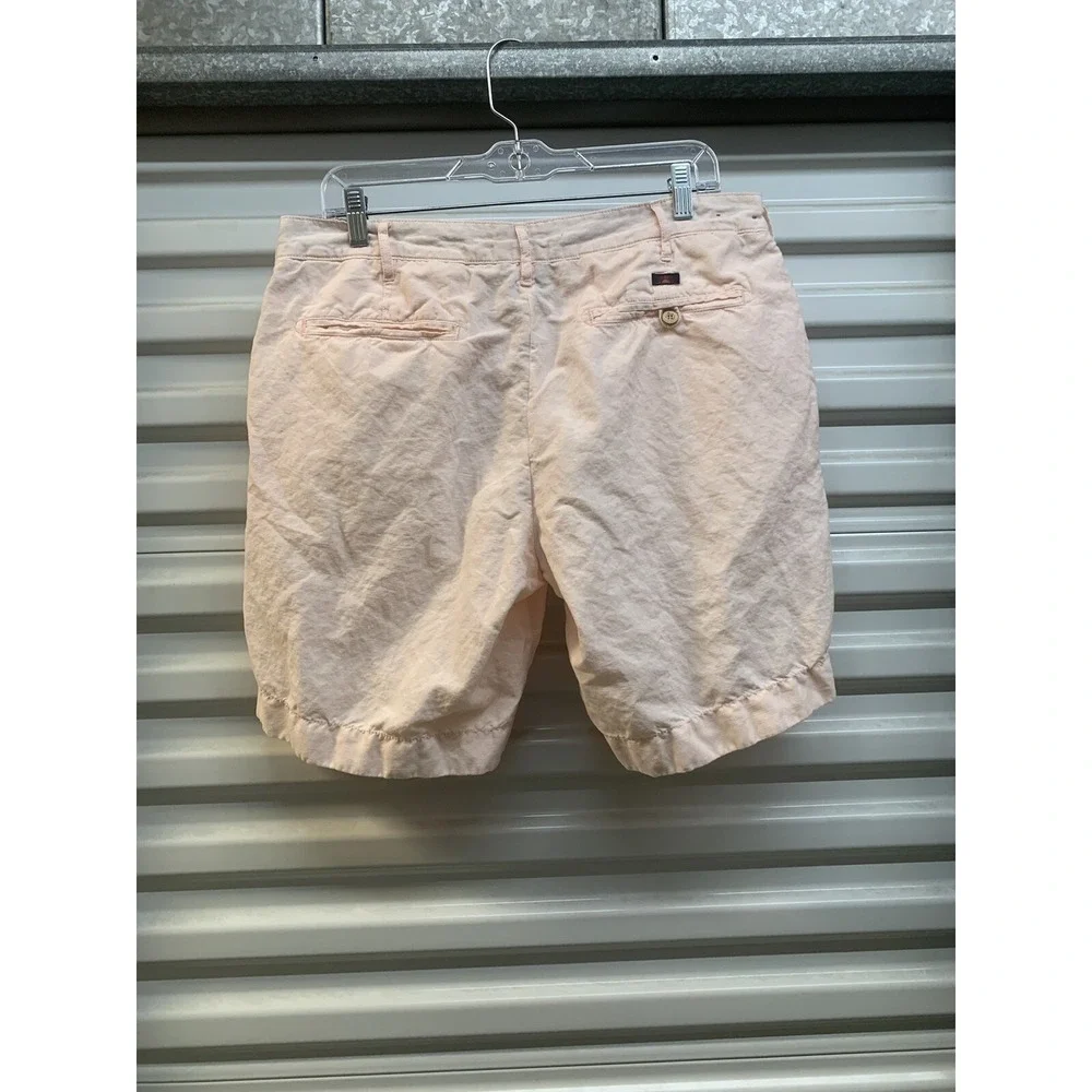 Faherty Cotton/Linen Malibu Short Summer Pink Size 33